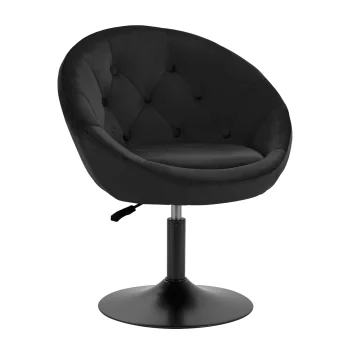 Velvet Swivel Beauty Chair 4Rico QS-BL12B, Black