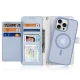 Dux Ducis Lawa Leather Case for iPhone 15 Pro with Detachable Magnetic Wallet, Blue