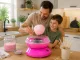 Cotton Candy Machine 480W with Sticks and Measuring Spoon, Pink