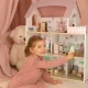 LULILO Peonio Wooden Dollhouse with LED Lighting, 70cm, Pink
