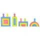 Wooden Rainbow Stacker Montessori Building Blocks Educational Toy