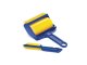 Reusable gel lint roller for clothes and pet hair, blue