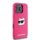 Karl Lagerfeld Silicone Choupette MagSafe Case for iPhone 16 Pro Max, Fuchsia