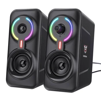 ONIKUMA L6 Gaming Speakers with Bluetooth 5.0 and RGB Lighting, Black