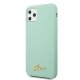 Guess iPhone 11 Pro Max Case Silicone Vintage Gold Logo, Green