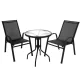 Outdoor Balcony Furniture Set Gardlov Table and 2 Chairs, Black