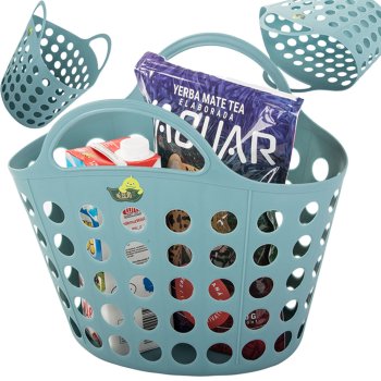 Shopping basket handy for mushrooms vegetables fruits handles picnic