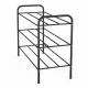 3-Tier Steel Shoe Rack, Black