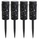 Solar Garden Stake Lights, LED Hollow-Out Lanterns with Dusk Sensor, 4 Pack