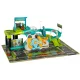 Interactive Car Track with Steering Wheel and Parking