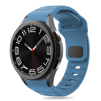 Tech-Protect Silicone Line strap for Samsung Galaxy Watch 4 / 5 Pro 6 7 FE - blue