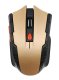 Wireless gaming mouse 1600 DPI optical 2.4 GHz with USB receiver, black-gold