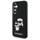 Karl Lagerfeld Samsung Galaxy S24 FE Case 3D Rubber Karl&Choupette, Black
