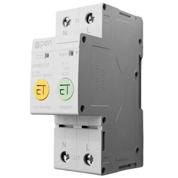 Tuya Smart 2-Pole DIN Rail Switch, Wi-Fi, 63A, Gray