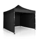 Plonos Garden Pavilion with 3 Walls, 3x3m, Black