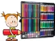 Art set for kids in carry case, 288 pieces