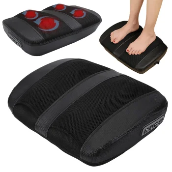 Electric Shiatsu Foot Massager with Heat Black