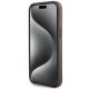 Guess iPhone 15 Case Grip Stand 4G Triangle Strass, Brown