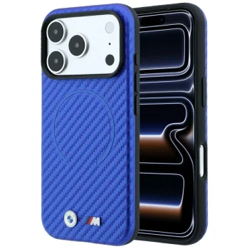 BMW M Carbon Printed Ring MagSafe Case for iPhone 17 / 18 Pro Max - Blue