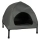 Dog and Cat Bed House, Pet Tent, 60x54x44 cm, Grey/Black