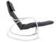 Modernhome Rocking Chair with Adjustable Footrest, White Frame