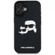 Karl Lagerfeld 3D Rubber Double Heads Case for Apple iPhone 16, Black