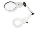 Large Desktop Jeweler Magnifier 12x 8x with 18 LED USB, White/Black
