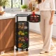 ModernHome Kitchen Trolley Cart Organizer with 5 Rotating Baskets, Black