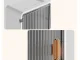 Hanging Bathroom Shelf with 3 Levels and Door, White
