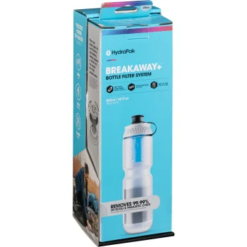 HydraPak Breakaway+ Water Bottle with Filter 880ml, Transparent