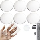 Self-Adhesive Door Stopper Wall Protector Ruhhy 23016, 6 Pack, Transparent