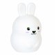 Kids Silicone LED Bunny Night Light with Remote and USB, white