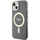 Guess iPhone 14 Case Glitter Gold MagSafe, Black