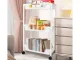 Mobile Storage Cart on Wheels, 3 Tiers, White