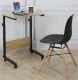 Mobile laptop table with adjustable height and wheels, ModernHome, brown