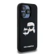 Karl Lagerfeld iPhone 15 Pro Case Silicone Karl & Choupette MagSafe, Black