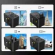 Choetech PD5022 70W Travel Adapter with Built-in USB-C Cable - Black