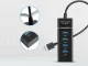 4-Port USB 3.0 Hub Adapter, Black