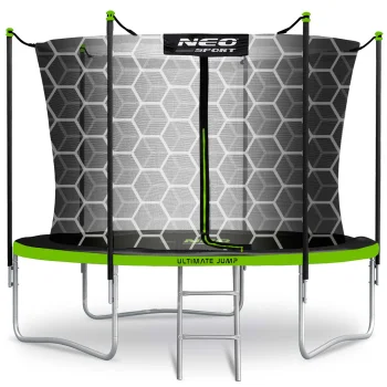 Garden Trampoline Neo-Sport 252 cm (8 ft) with Inner Net and Ladder
