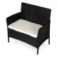 2-Seater Garden Sofa with Cushion Outdoor Bench MultiGarden, Black
