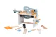 Ecotoys 1182N WHITE Wooden Workbench and Construction Set for Kids, 52 Pieces