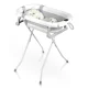 Foldable Baby Bathtub with Stand, Thermometer & Newborn Insert Ricokids RK-287, White-Grey