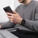 Tech-Protect Silicone Line Watch Strap for Apple Watch 44 / 45 / 46 / 49 mm, Black