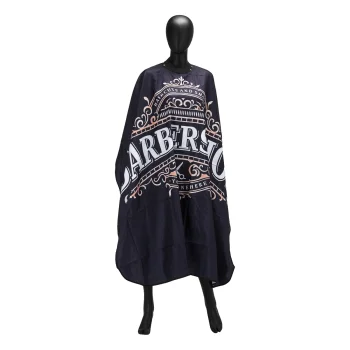 Activeshop Barber Cape with Rubber Collar J-456 Black