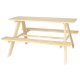 Koka Bērnu Dārza Sols Galds 92x78x52 cm | Garden Children\'s Wooden Bench Table