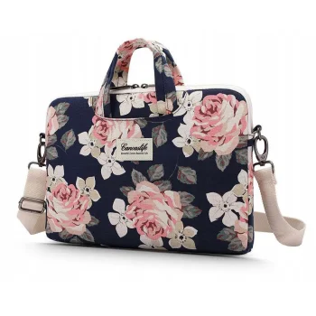 Canvaslife Briefcase Laptop Bag 15-16'', Navy Blue/Pink