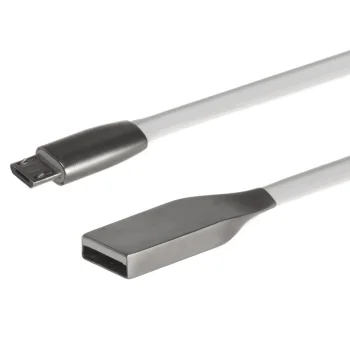 Maclean MCTV-833W Flat Micro-USB Cable, 1m, White