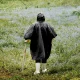 Trizand Rain Poncho with Hood, Black