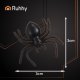 Ruhhy 00026028 Plastic Spiders Decoration, 10 pcs, Black