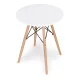 Round Dining Table for 2 Small Kitchen Table 60cm ModernHome, White